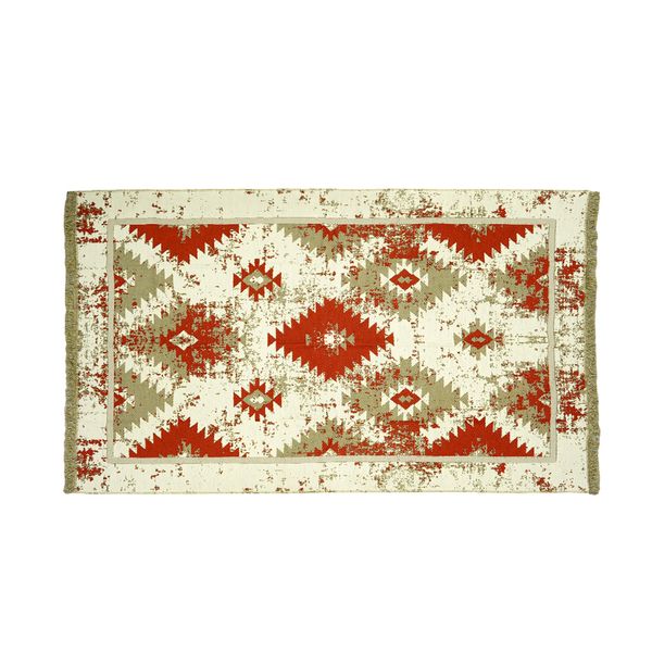 Alfombra Flecos 160X250Cm Terracota (157B)