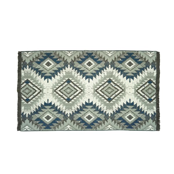 Alfombra Oasis Boho 160X250Cm Blanco/Azul (163A)