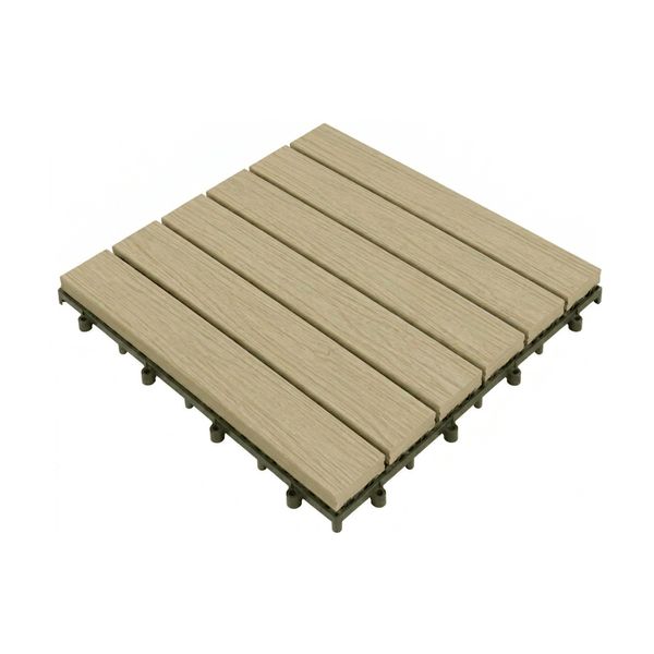 Baldosa Deck Wood 30 X 30 X 2.2 Cm Avellana