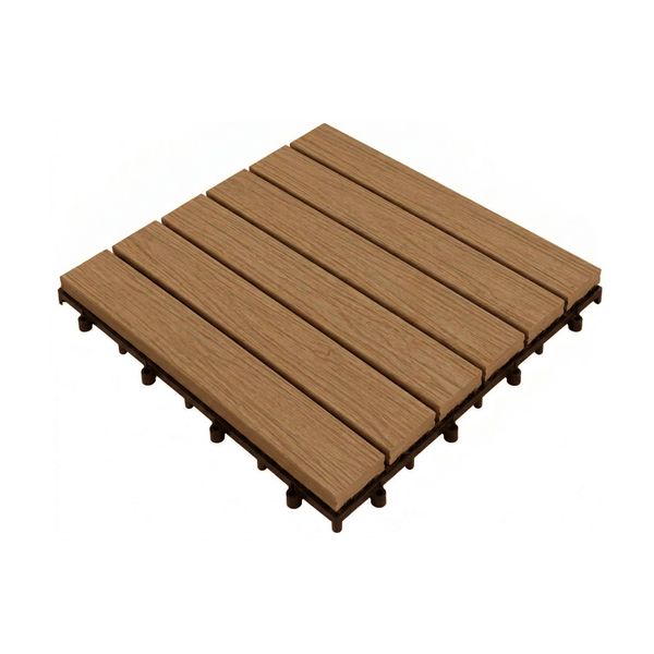 Baldosa Deck Wood 30 X 30 X 2.2 Cm Camel