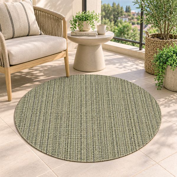 Zeletto Alfombra P/Exterior Ankara Circ 1X1 Mts Beige Azabache