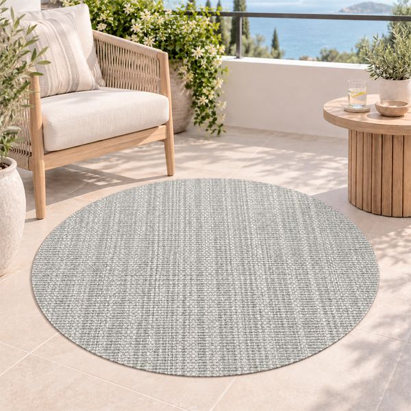 Zeletto Alfombra P/Exterior Ankara Circ 1X1 Mts Gris