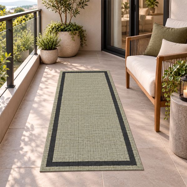 Zeletto Alfombra P/Exterior Ankara 0.60 X 1.40 Beige Azabache