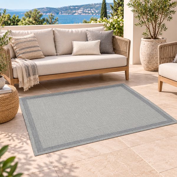 Zeletto Alfombra P/Exterior Ankara 1.40 X 1.70 Gris