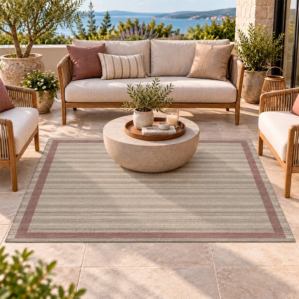 Zeletto Alfombra P/Exterior Caladria 1.40 X 1.70 Greige