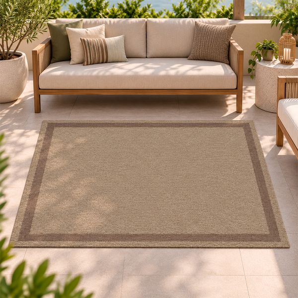 Zeletto Alfombra P/Exterior Viena 1.40 X 1.70 Greige Oro