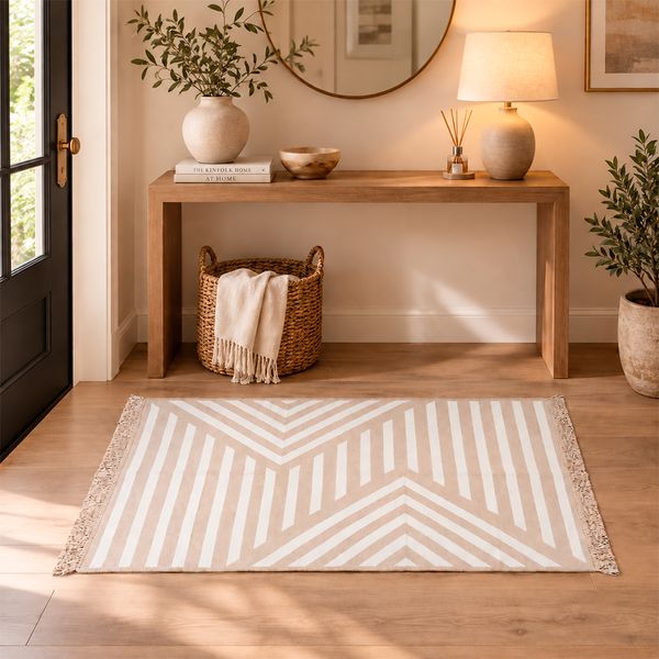 Alfombra Caravana 80X150Cm Blanco/Crema (422A)