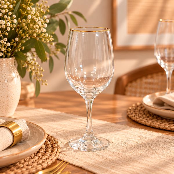 Set De 6 Copas De Vino De Vidrio Clasicas 7×7×21Cm Transparente (E113-001)