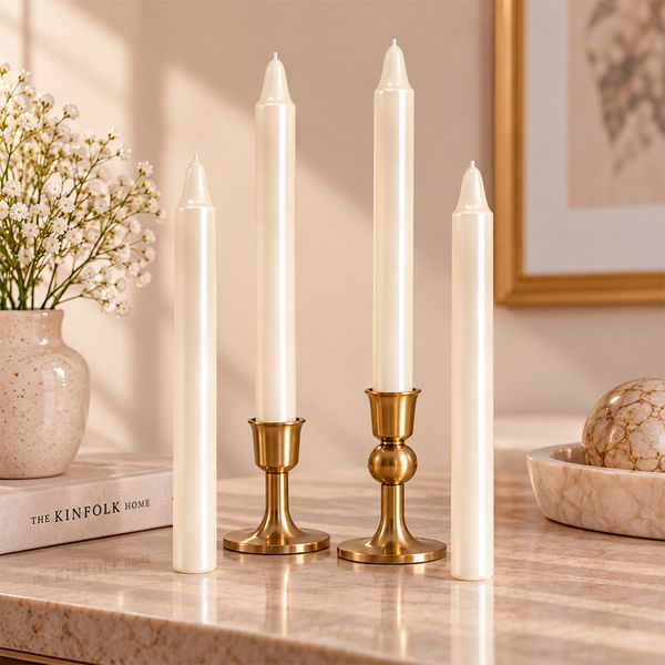 Velas De Cera Largas Bruma 2.5X2.5X25Cm Blanco (E35-021W)
