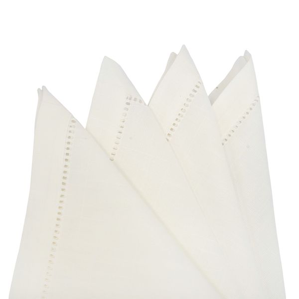 Set De 4 Servilletas Poliester Perla 40X40Cm Blanco (10-001Wn)