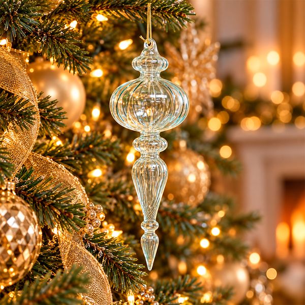 Adorno para Árbol de Vidrio Soplado 4 cm Transparente