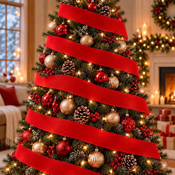 Cinta para Árbol Clásico 45mts Rojo