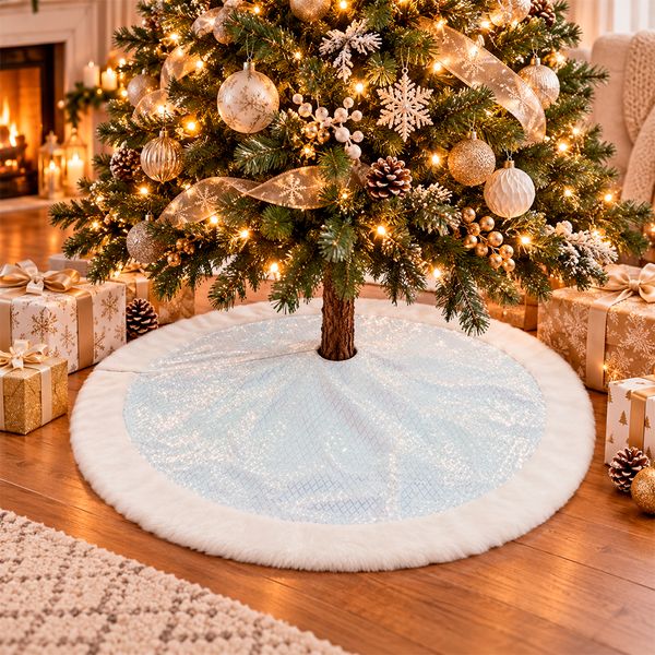 Piso de Árbol Nieve 120 x 120 cm Blanco