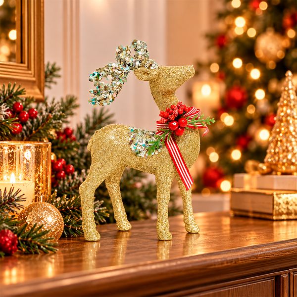 Adorno Navideño Reno 21 cm Dorado