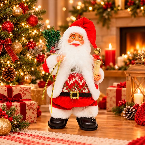Santa Regalo 45 cm Rojo/Blanco
