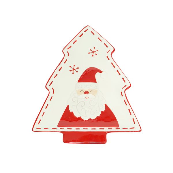 Bandeja Papá Noel 22.4 x 19.8 x 2.2 cm Rojo/Blanco