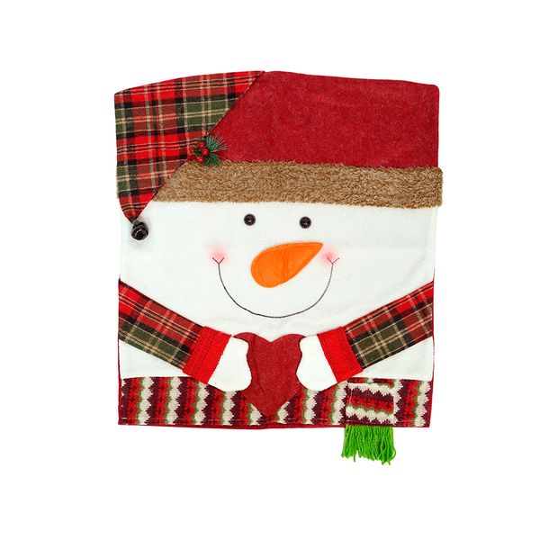 Funda para Silla Muñeco de Nieve 52 x 47 cm Rojo/Blanco