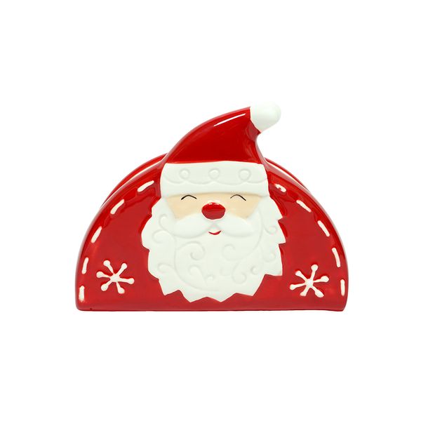Porta Servilletas Papá Noel 13.2 x 4.9 x 9.7 cm Rojo