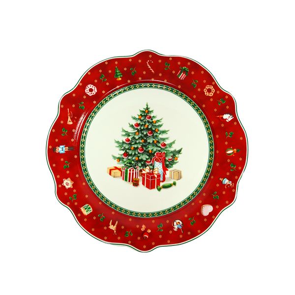 Plato Navideño Árbol de 26.6 cm Rojo