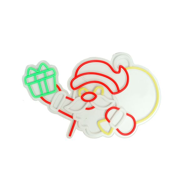 Deco LED Santa Neon 40 x 26 cm Rojo
