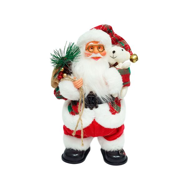 Santa Oso 25 cm Rojo/Blanco