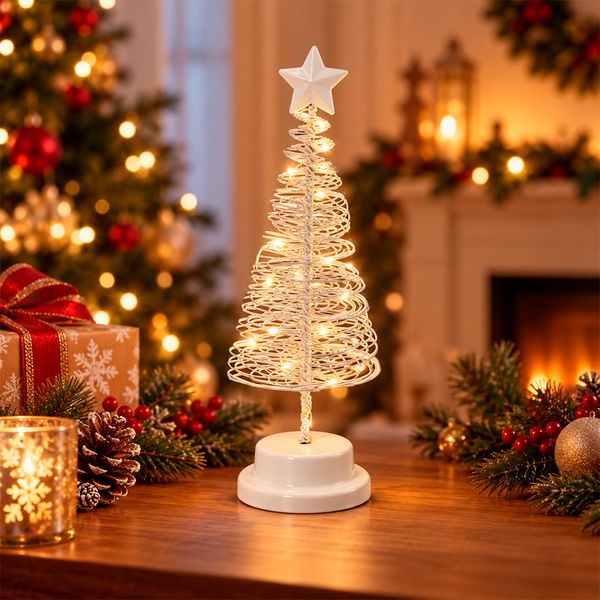 Adorno LED Árbol 33 cm Blanco