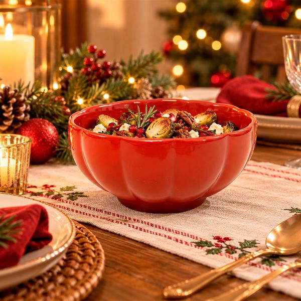 Bowl Navideño Festivo 15 cm Rojo
