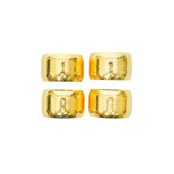 Set de 4 Aros Navideños para Servilleta Lux 4 cm Dorado