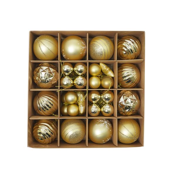 Pack Bolas Mix 3 y 6 cm Dorado I