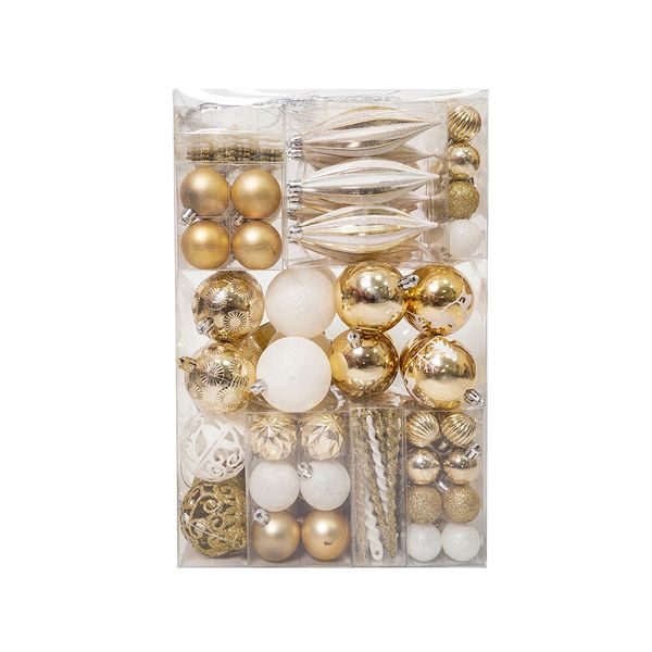 Pack Bolas Mix 128 Piezas Dorado