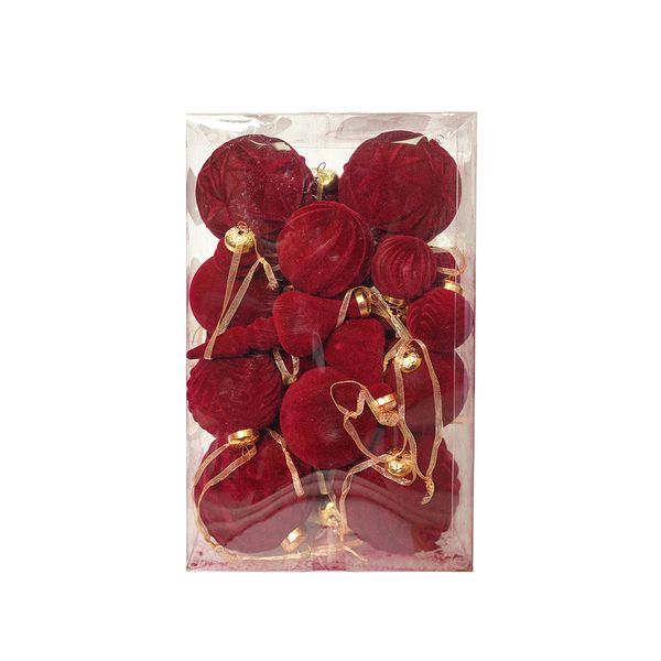 Pack Bolas Mix Velvet 38 Piezas Borgoña