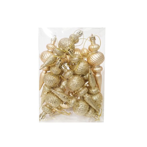 Pack de 16 Bolas Punta Brillo 11 cm Dorado