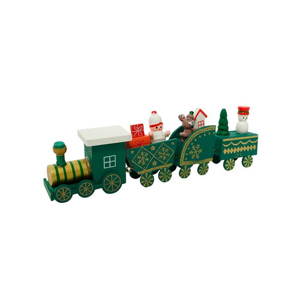 Adorno Navideño Tren 22 cm Verde