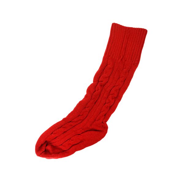 Bota Navideña Tejido 14 cm Rojo