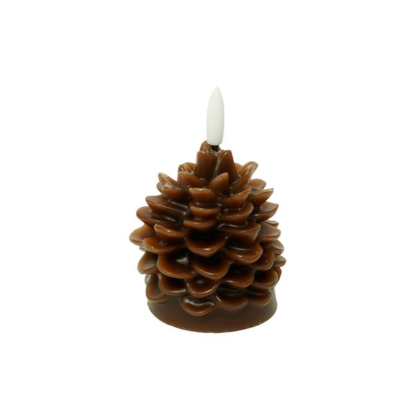 Vela Navideña LED Piña 5 x 9 cm Marron I