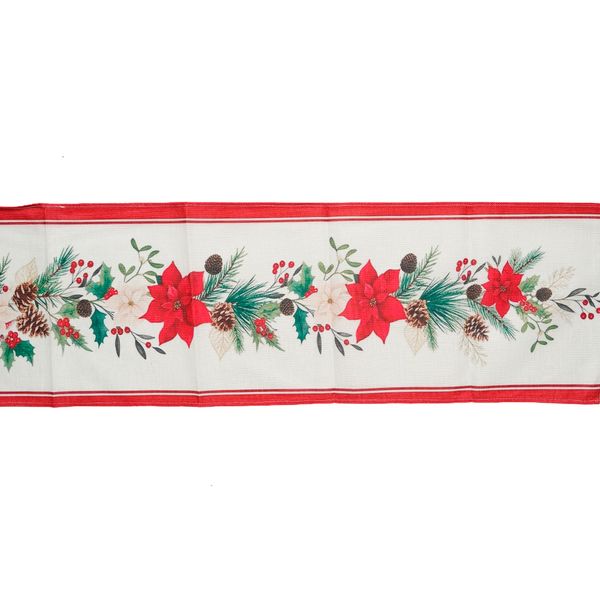 Camino de Mesa Lux Guirnalda 33 x 180 cm Rojo