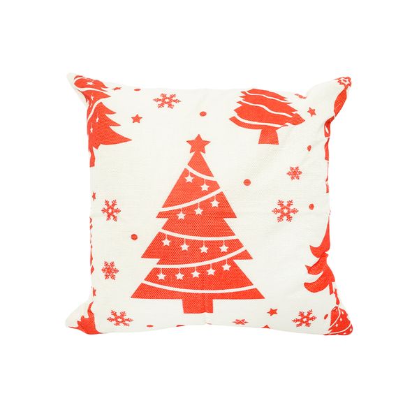 Funda para Cojín Lux Árboles 45 x 45 cm Rojo/Blanco