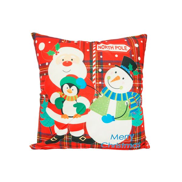 Funda para Cojín Lux Santa y Amigos 45 x 45 cm Rojo
