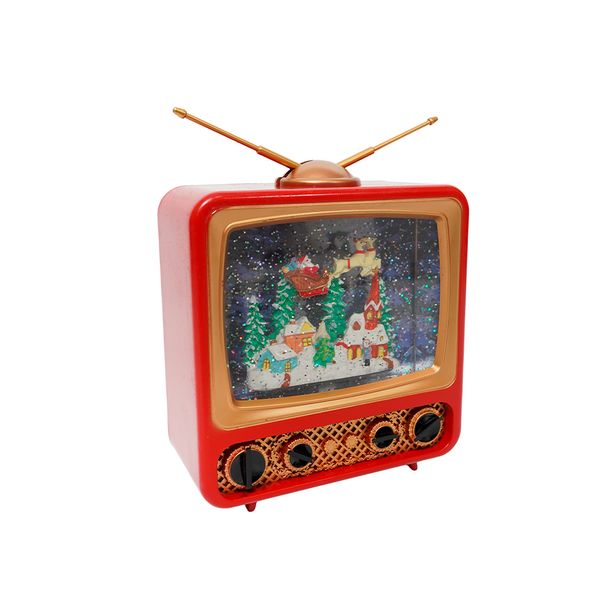 Adorno Navideño LED Tv 25 cm Rojo