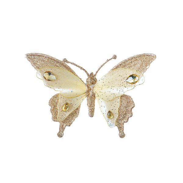 Adorno para Árbol Mariposa 16.5 x 12.5 cm Dorado