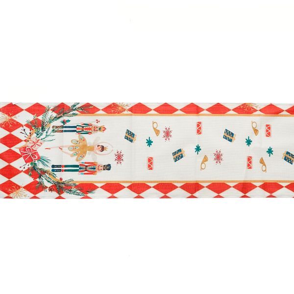 Camino de Mesa Cascanueces 33 x 180 cm Rojo