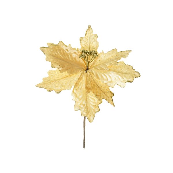 Adorno para Árbol Flor Es 3 Piezas 25 cm Dorado