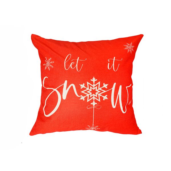 Funda para Cojín Joy Snow 45 x 45 cm Rojo