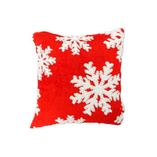 Funda para Cojín Copo Nieve 45 x 45 cm Rojo