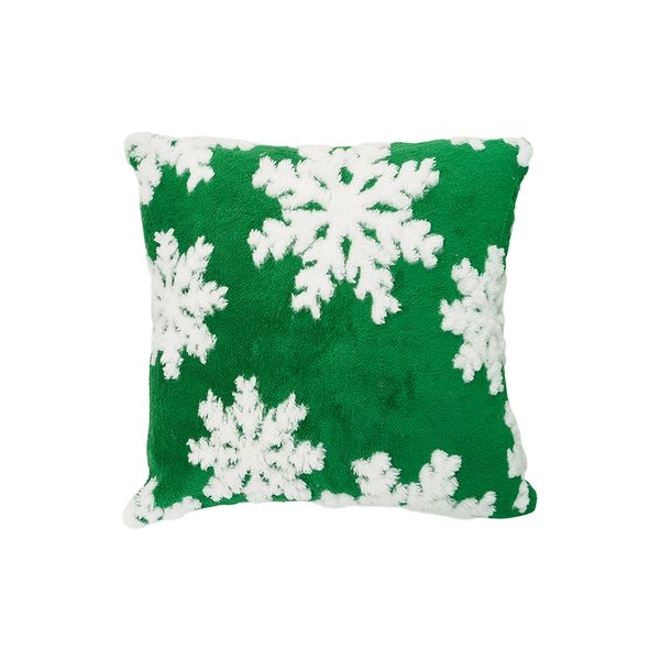 Funda para Cojín Copo Nieve 45 x 45 cm Verde