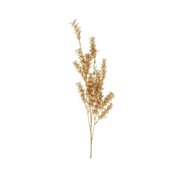 Planta Navideña para Árbol Metalizado Dorado