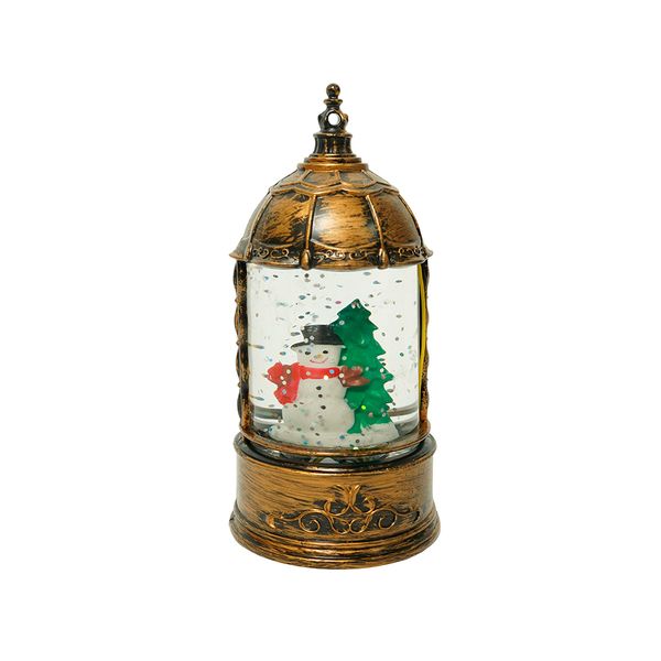 Adorno Navideño LED Lámpara Nieve 6 x 6 x 12.5 cm Marron