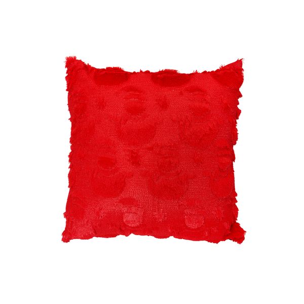 Funda para Cojín Plush Muñeco de Nieve 45 x 45 cm Rojo