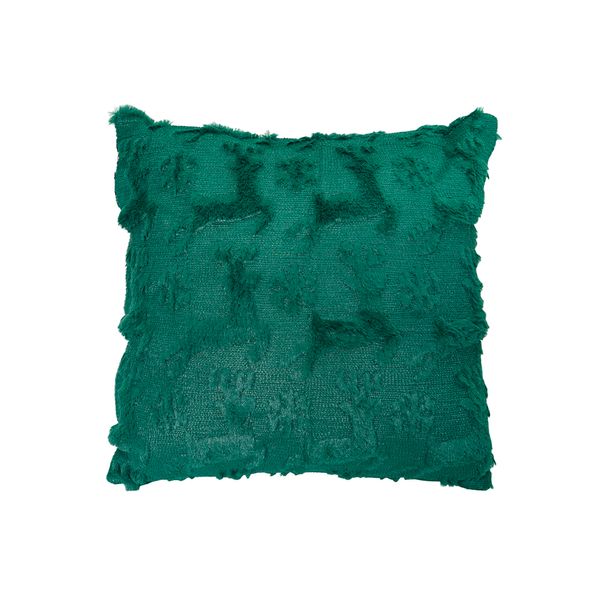 Funda para Cojín Plush Renos 45 x 45 cm Verde