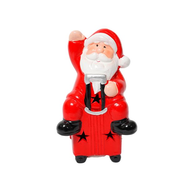 Navidad Adorno Led Santaviaje 9.2X6.2X15.3Cm Rojo/Blanco (24108)